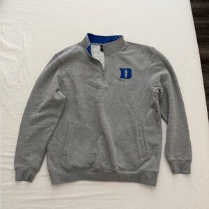 Duke Gray Quarter-Zip Sweater